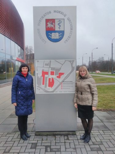 From November 10, 2019 to November 17, 2019 visited the Department of Technology of Medicines and Social Pharmacy Lithuanian University of Health sciences